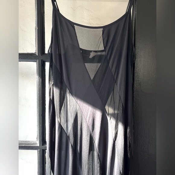 90’s Fredricks of Hollywood Black Spiral Mesh Lingerie Dress - Picture 4 of 4